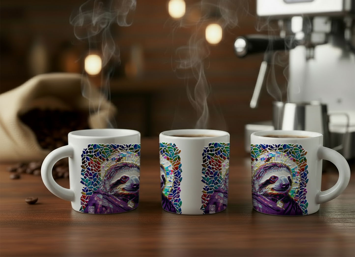 Sloth Serenity: 2oz Ceramic Espresso Mug