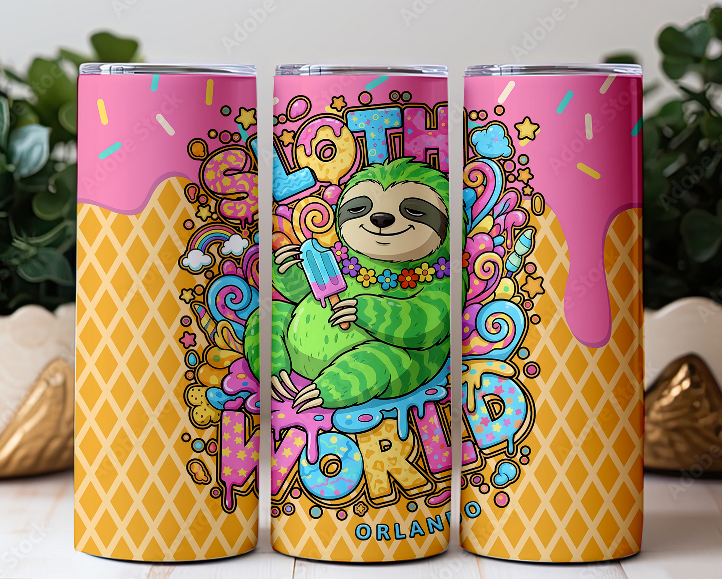 Slothsicle 20oz Steel Tumbler