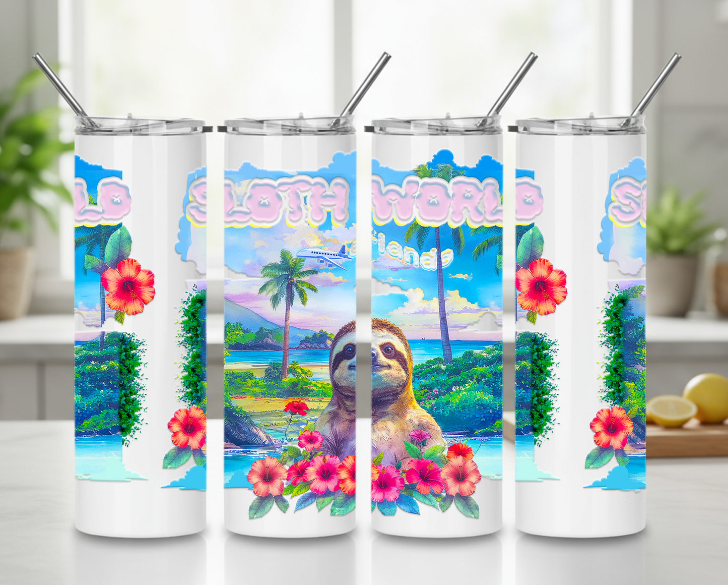 Hibiscus Hangout 30oz Steel Tumbler