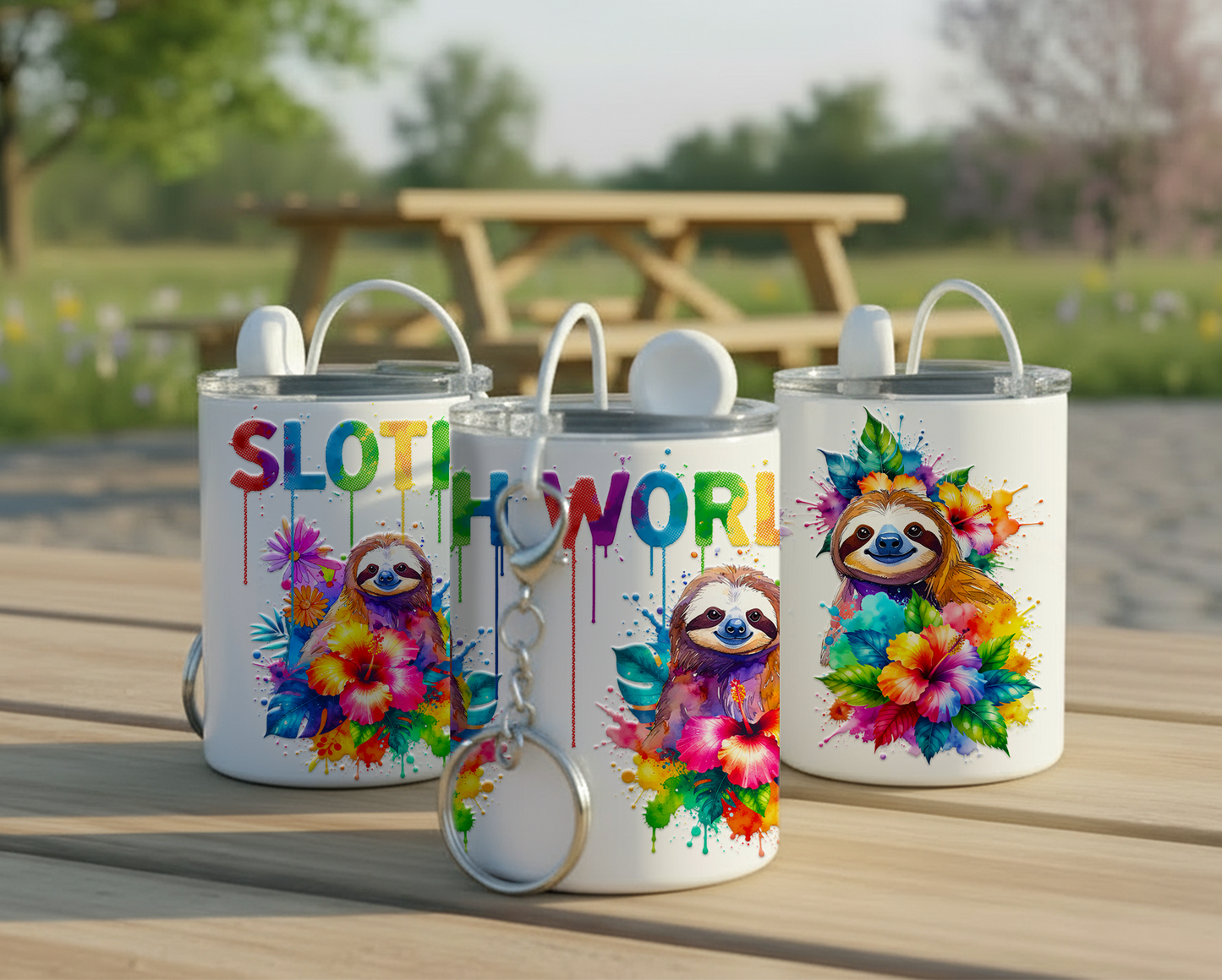 Happy Hues: 3oz Steel Keychain Mini Tumbler