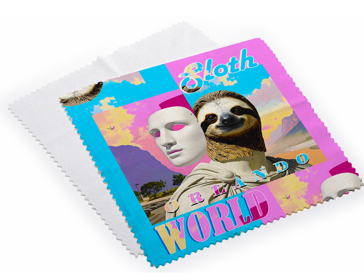 Neon Sunset Microfiber Cleaning Cloth