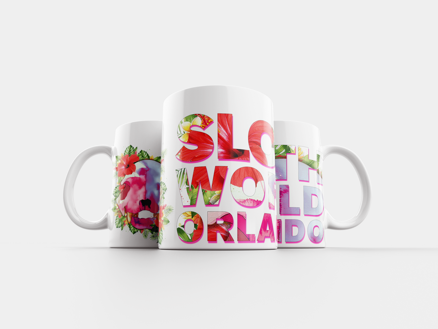 Hibiscus Skull Ceramic Mug