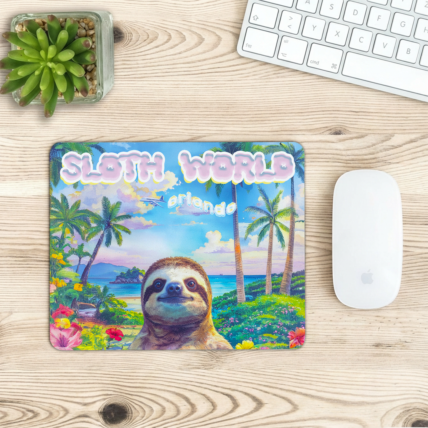 Hibiscus Hangout Premium Mouse Pad