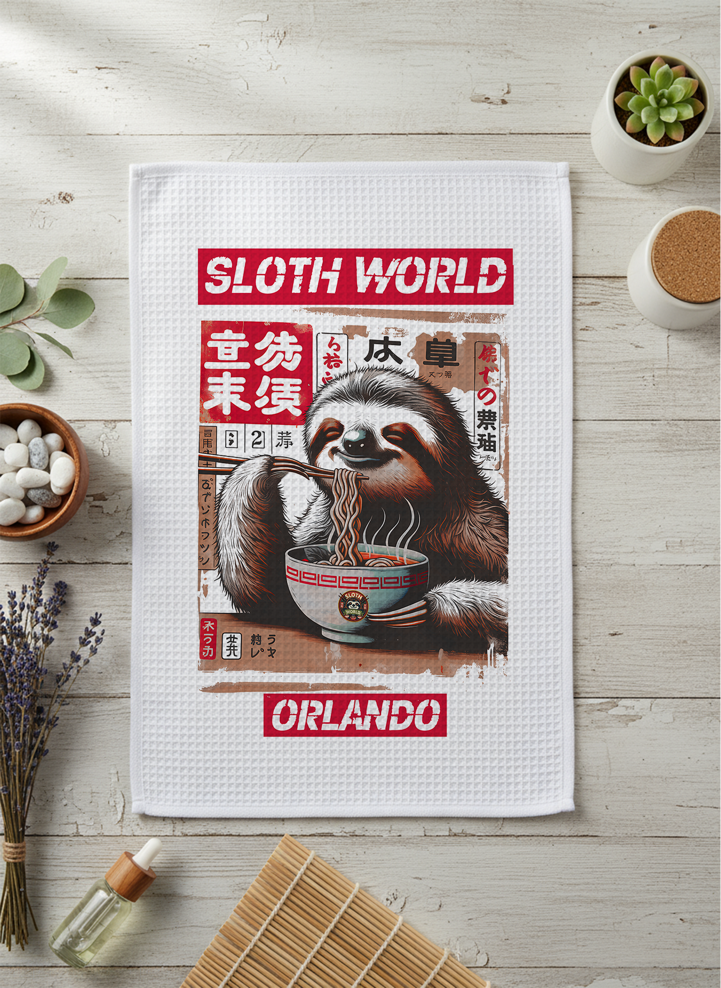 Shogun of Slurp - 16x28" Waffleweave Towel