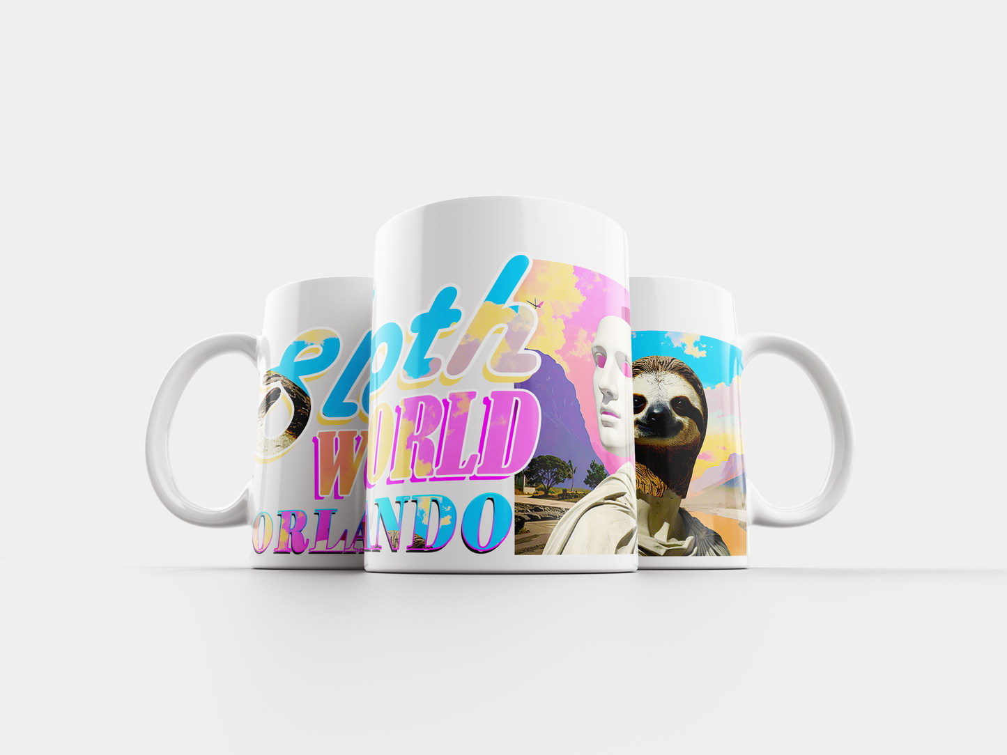 Neon Sunset Ceramic Mug