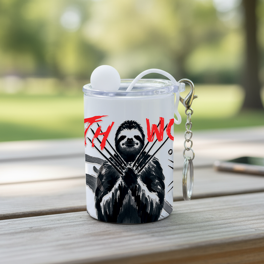 Slow Fury: 3oz Steel Keychain Mini Tumbler