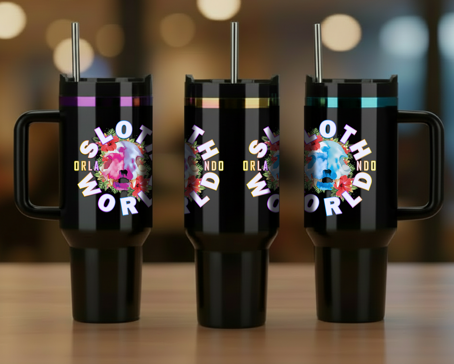 Hibiscus Skull 40oz Steel Tumbler