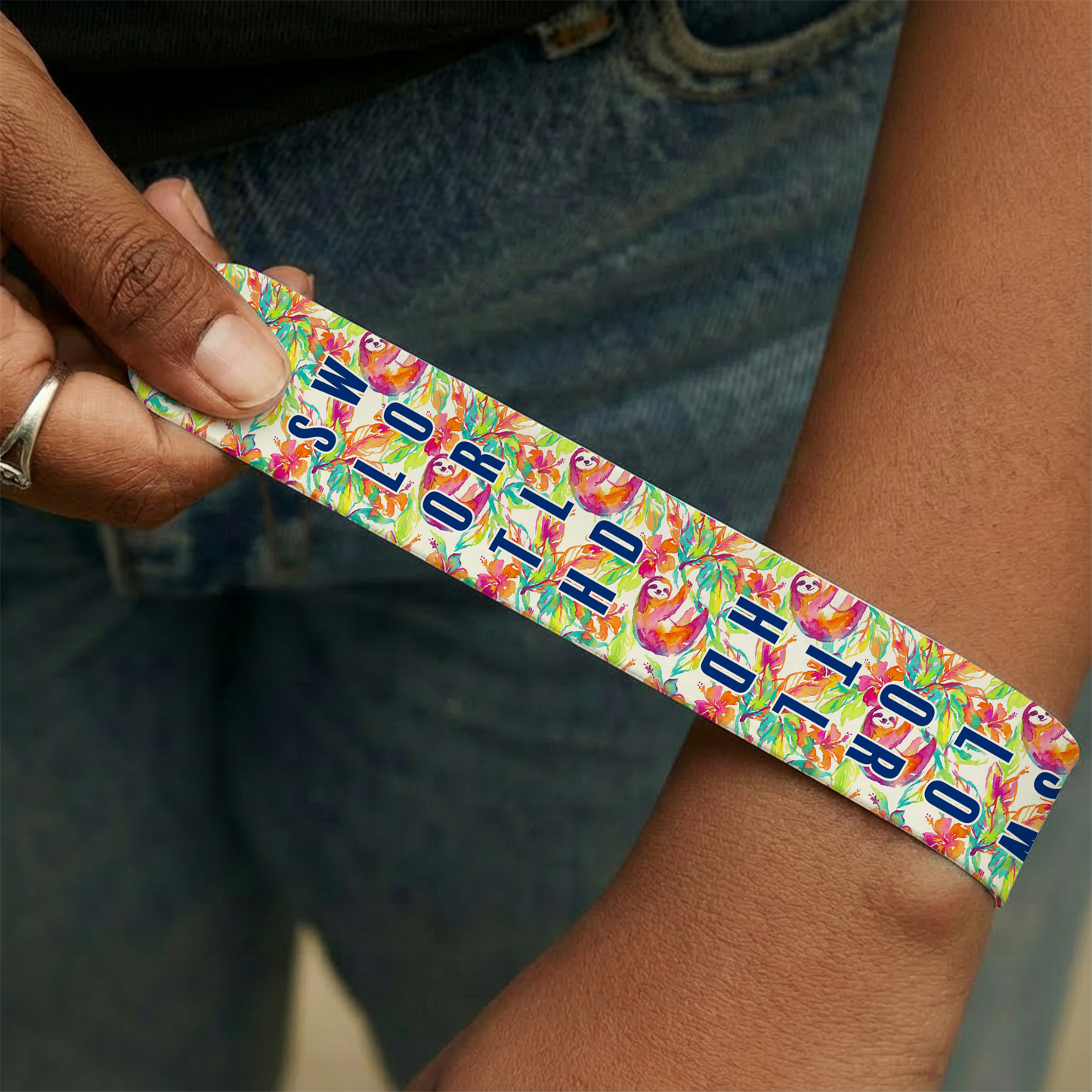 Sloth World "Tropical Splash" Slap Bracelet
