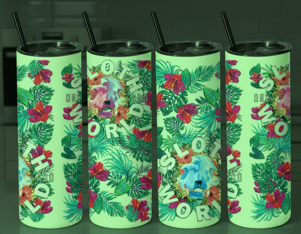 Hibiscus Skull 20oz Tumbler