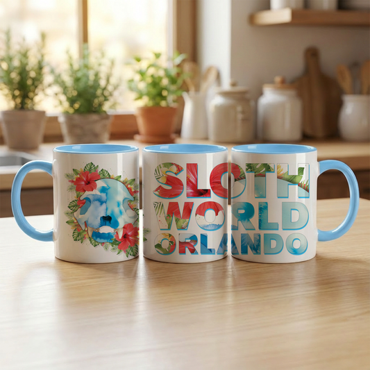 Hibiscus Skull Ceramic Mug