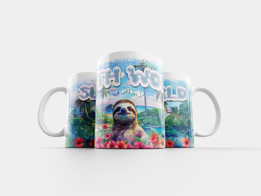 Hibiscus Hangout Ceramic Mug