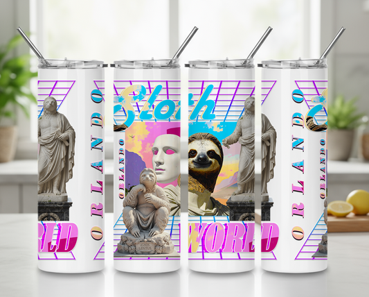 Neon Sunset 30oz Steel Tumbler