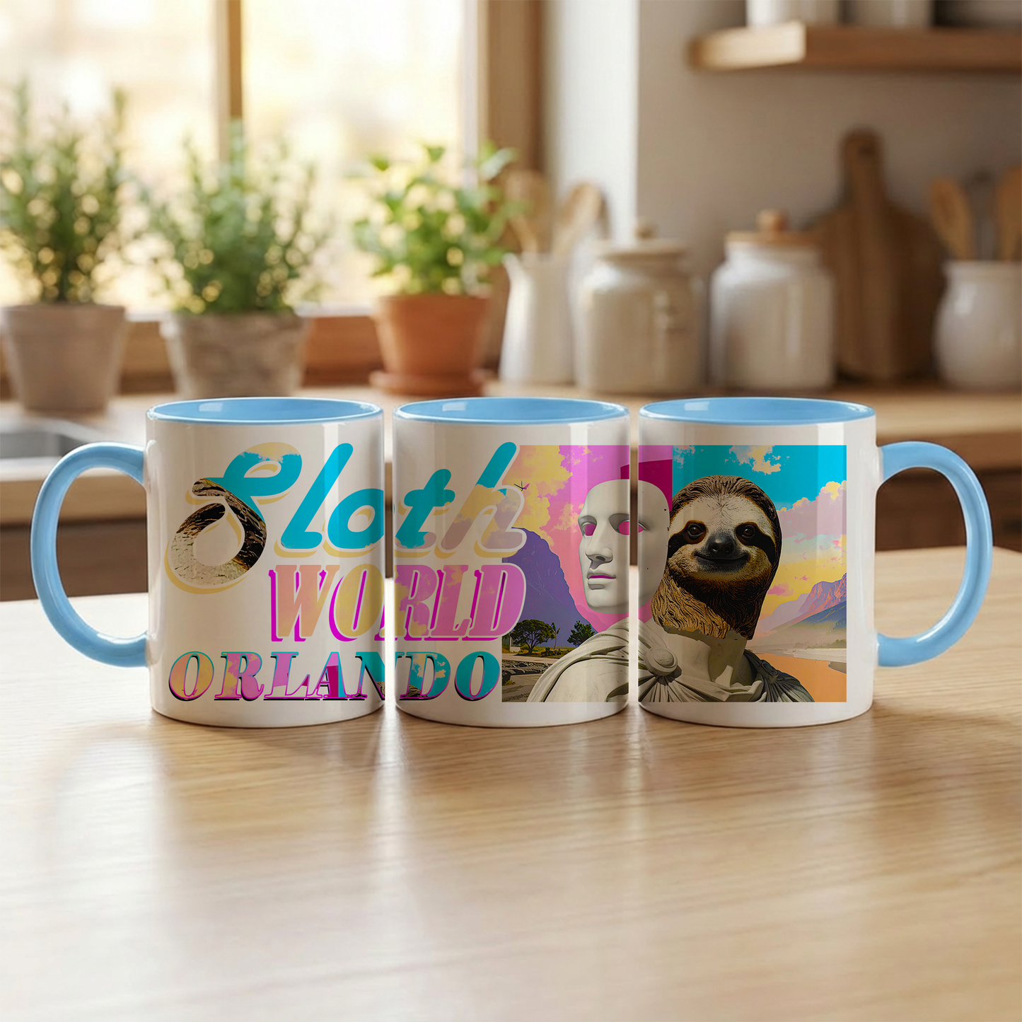 Neon Sunset Ceramic Mug