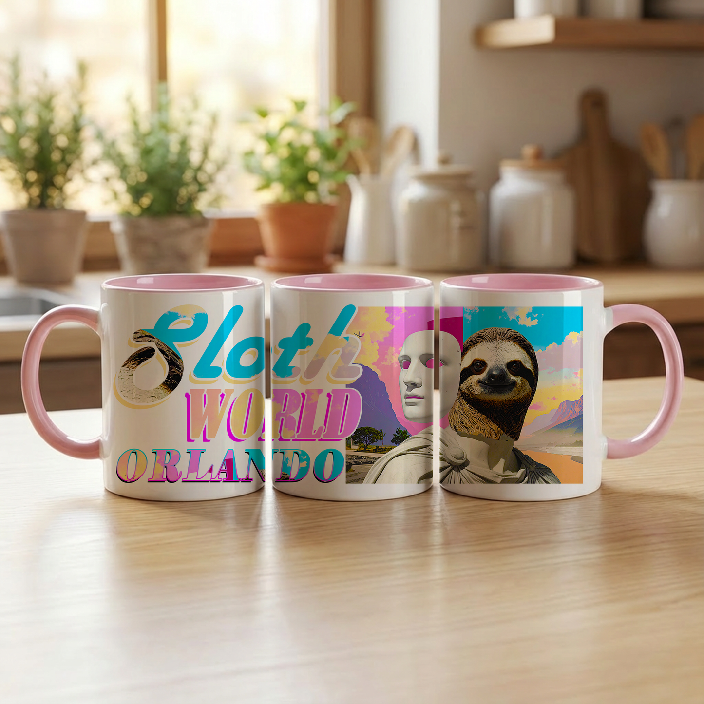 Neon Sunset Ceramic Mug