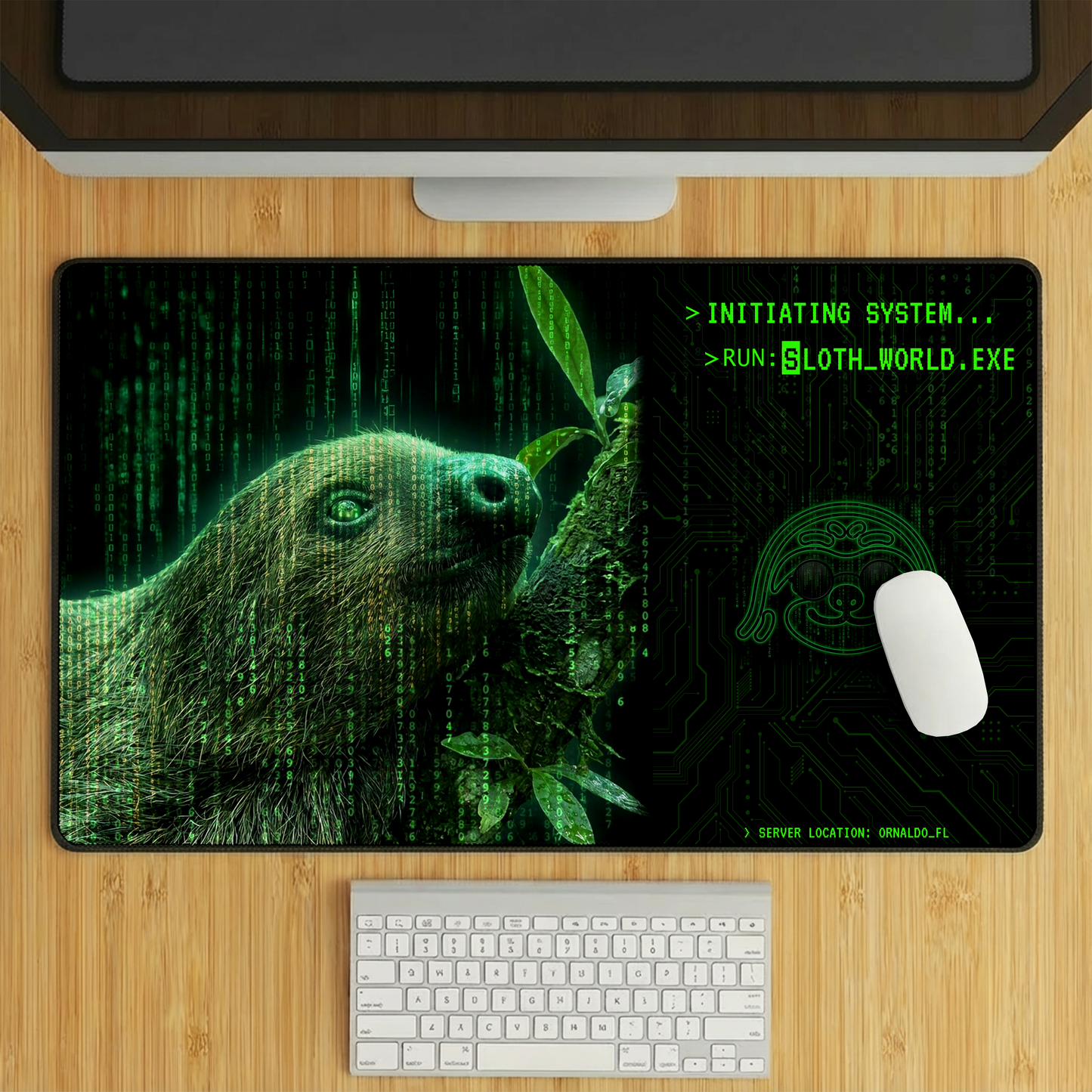 "Sloth_World.exe" Compact Desk Mat