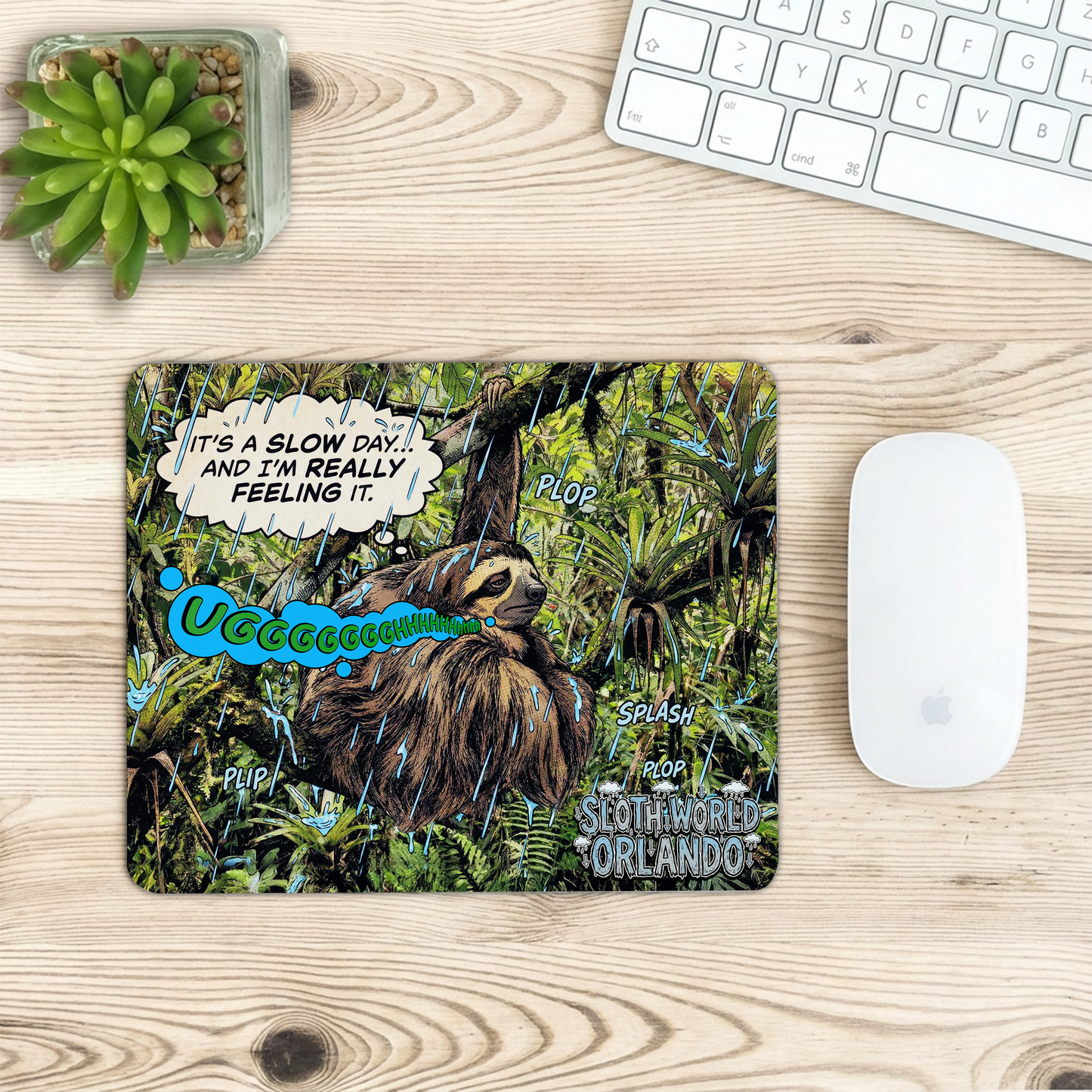 Rainy Day Blues Premium Mouse Pad