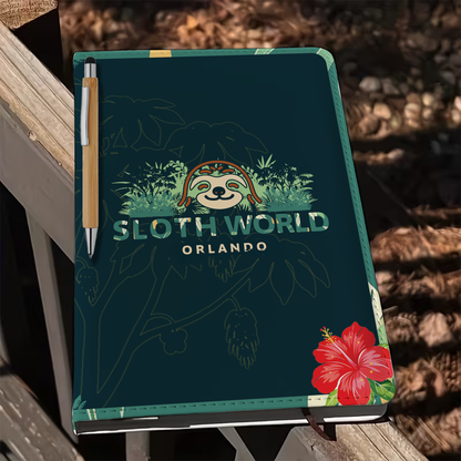 Official Sloth World Orlando Tropical Field A5 Notebook