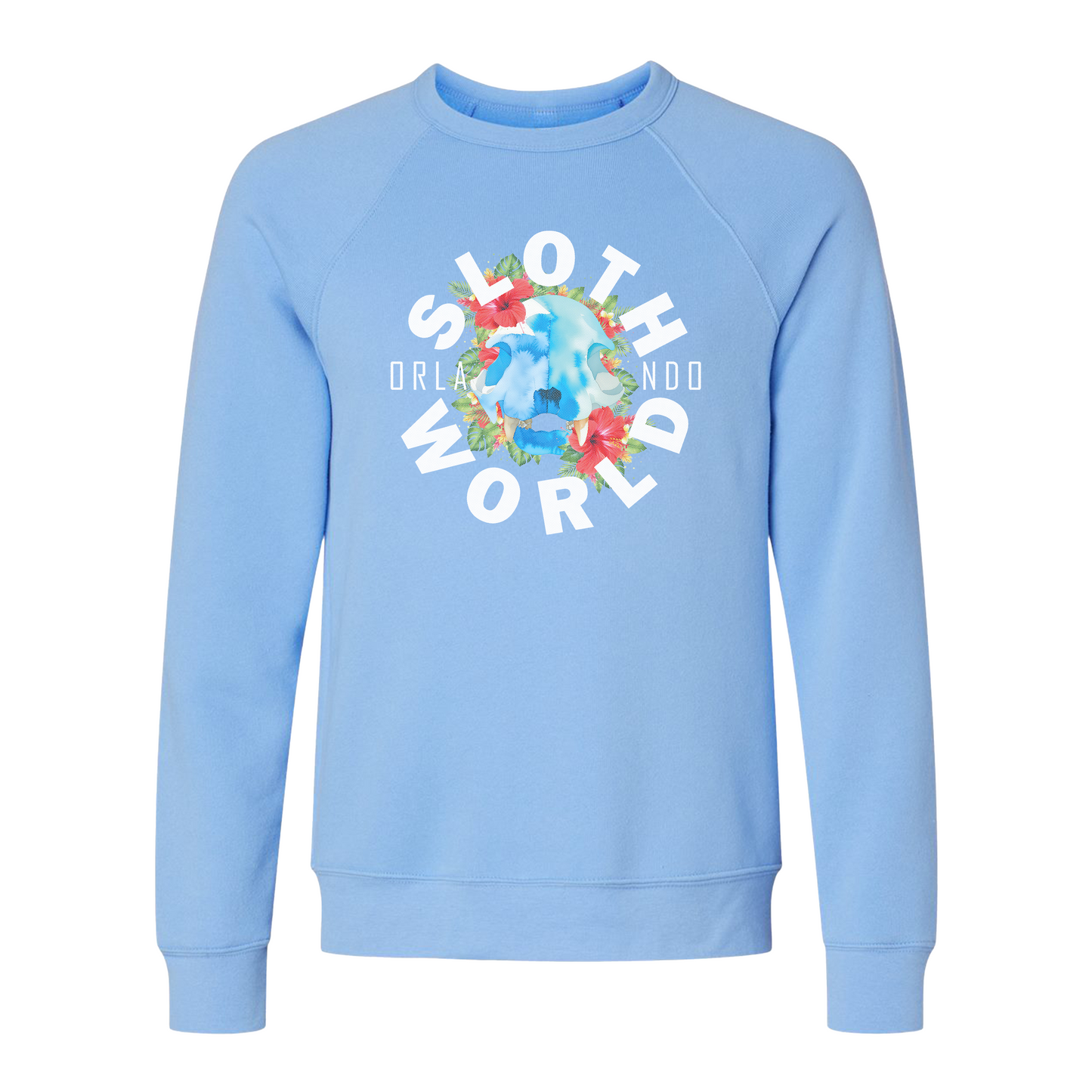 Hibiscus Skull Unisex Crewneck Sweatshirt