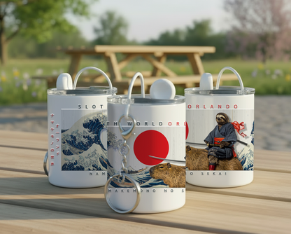 Shogun of Slow: 3oz Steel Keychain Mini Tumbler