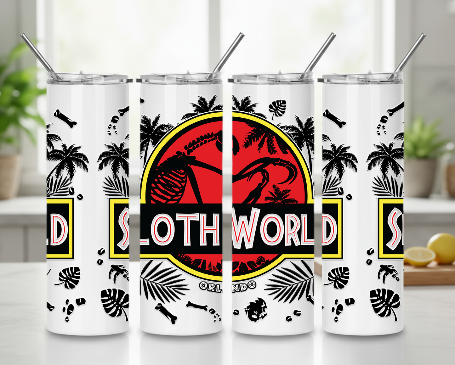 Slothassic Park 30oz Steel Tumbler