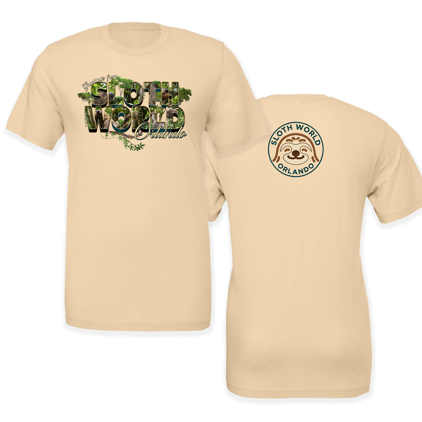 Greetings from Sloth World Unisex Souvenir T-Shirt