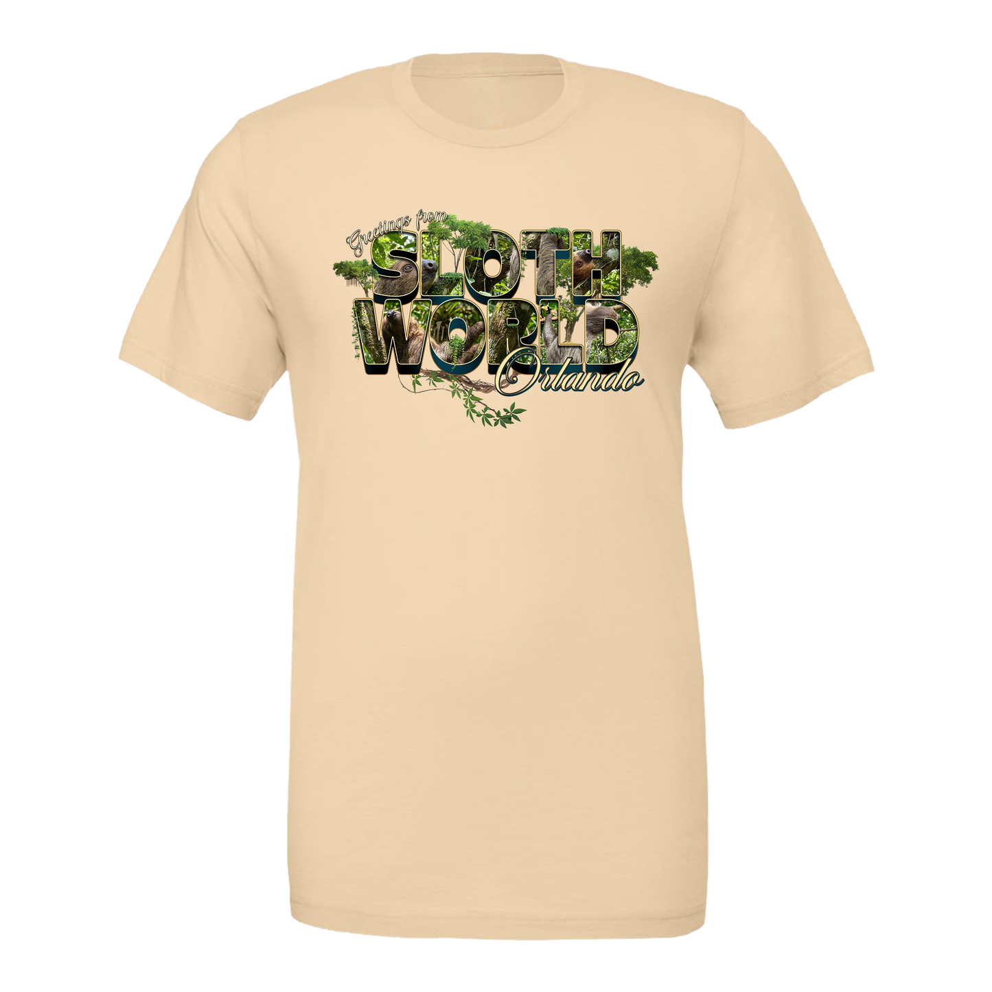 Greetings from Sloth World Unisex Souvenir T-Shirt
