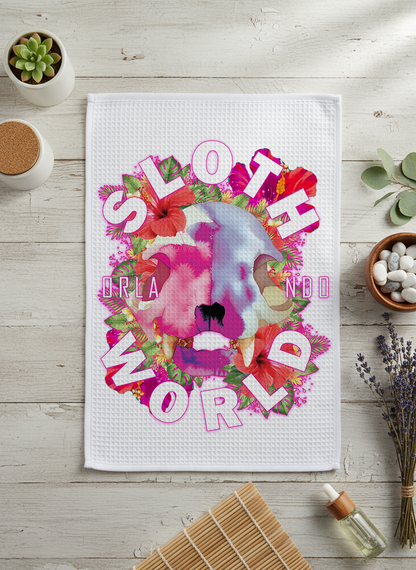 Hibiscus Skull - 16x28" Waffleweave Towel