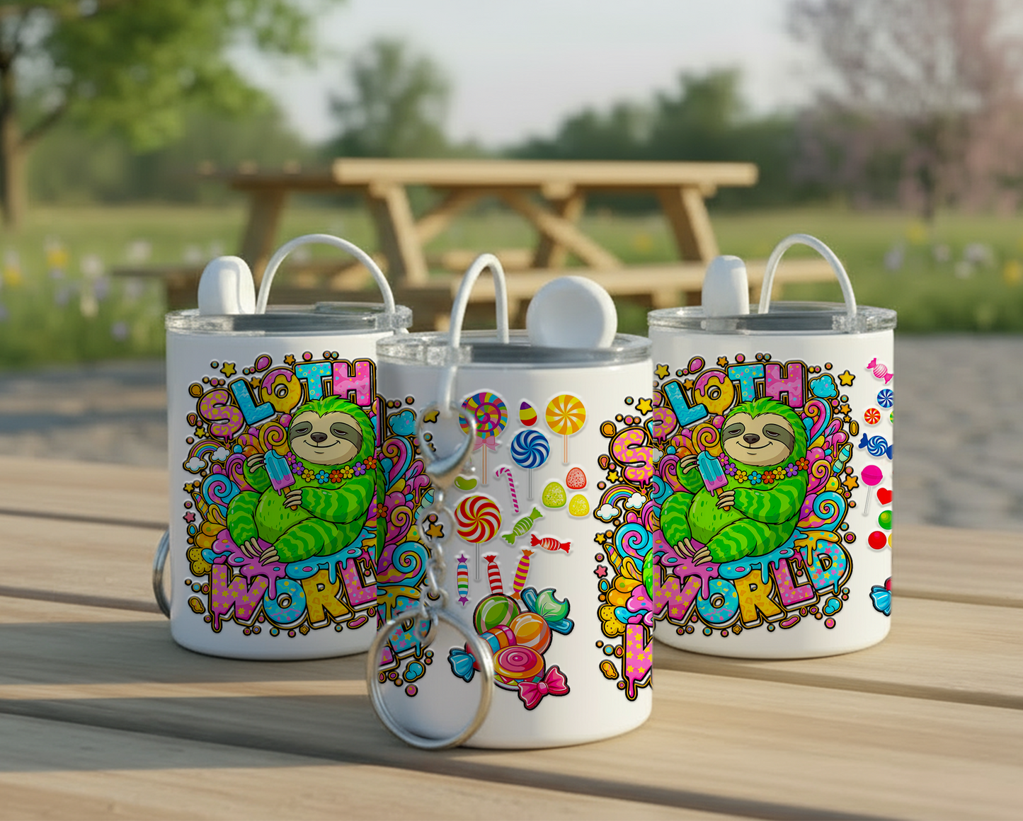 Slothsicle 3oz Steel Keychain Mini Tumbler