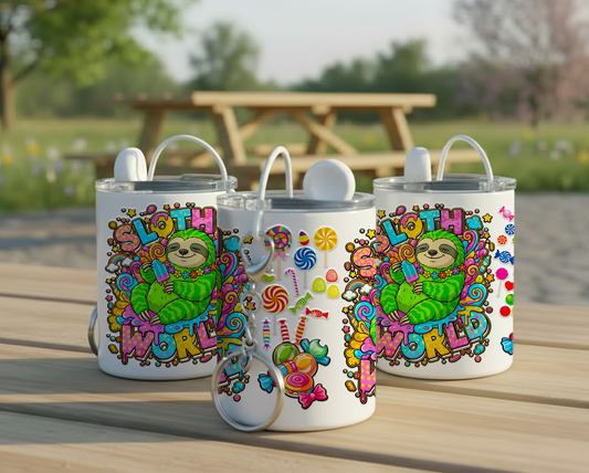 Slothsicle 3oz Steel Keychain Mini Tumbler
